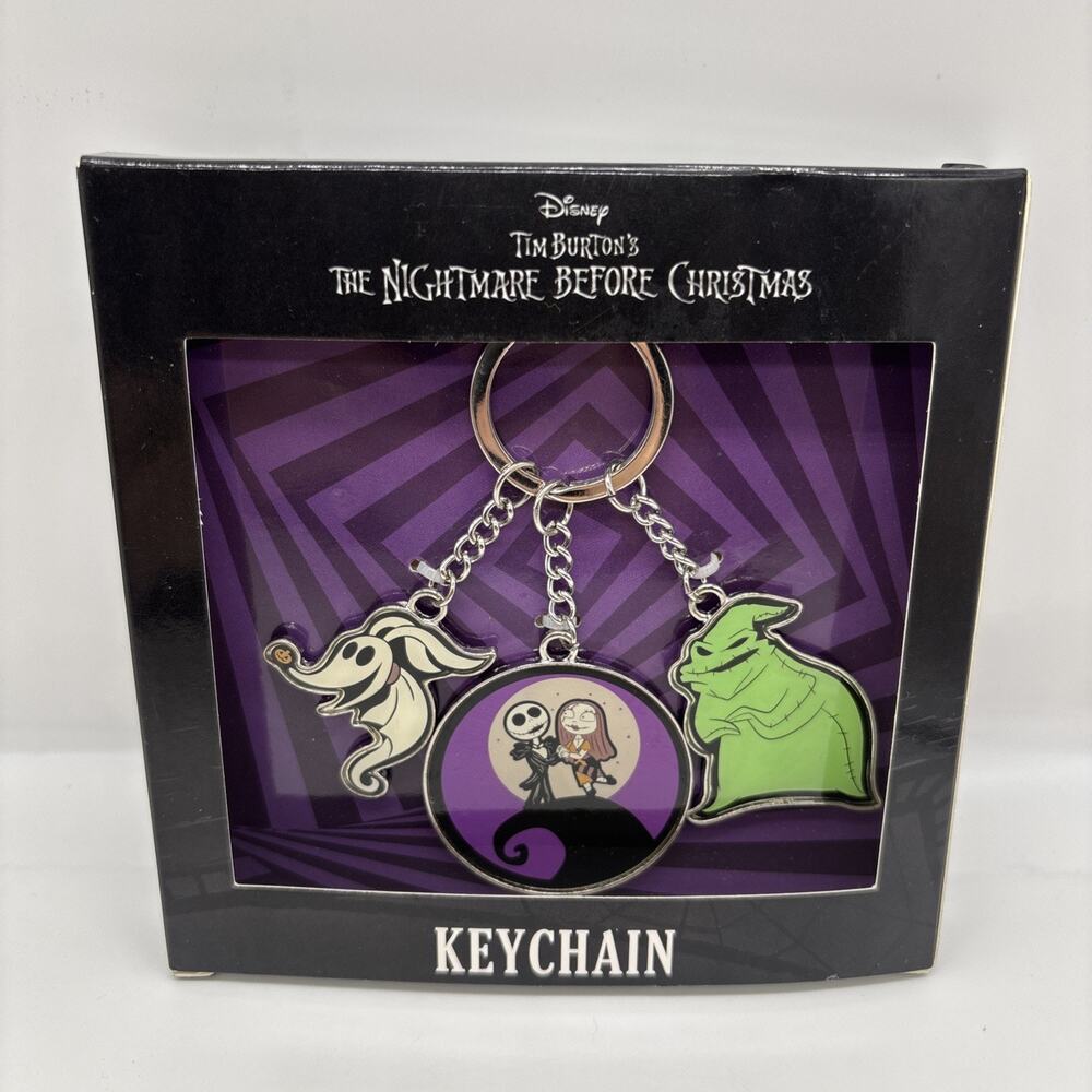 NEW DISNEY THE NIGHTMARE BEFORE CHRISTMAS KEY CHAIN Jack Sally Oogie Boogie Zero